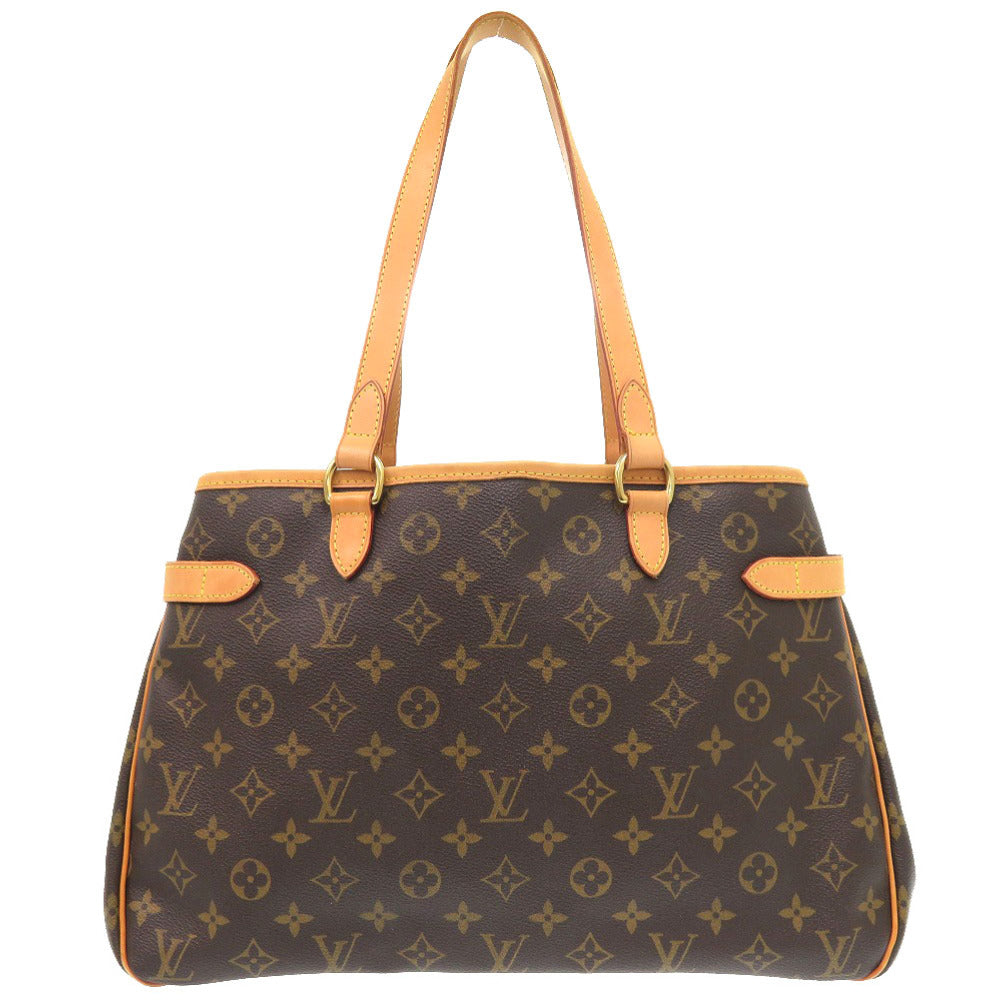 Louis Vuitton Tote Bag M51154 Monogram Canvas Brown Monogram Batignolles Horizontal Women Used Authentic