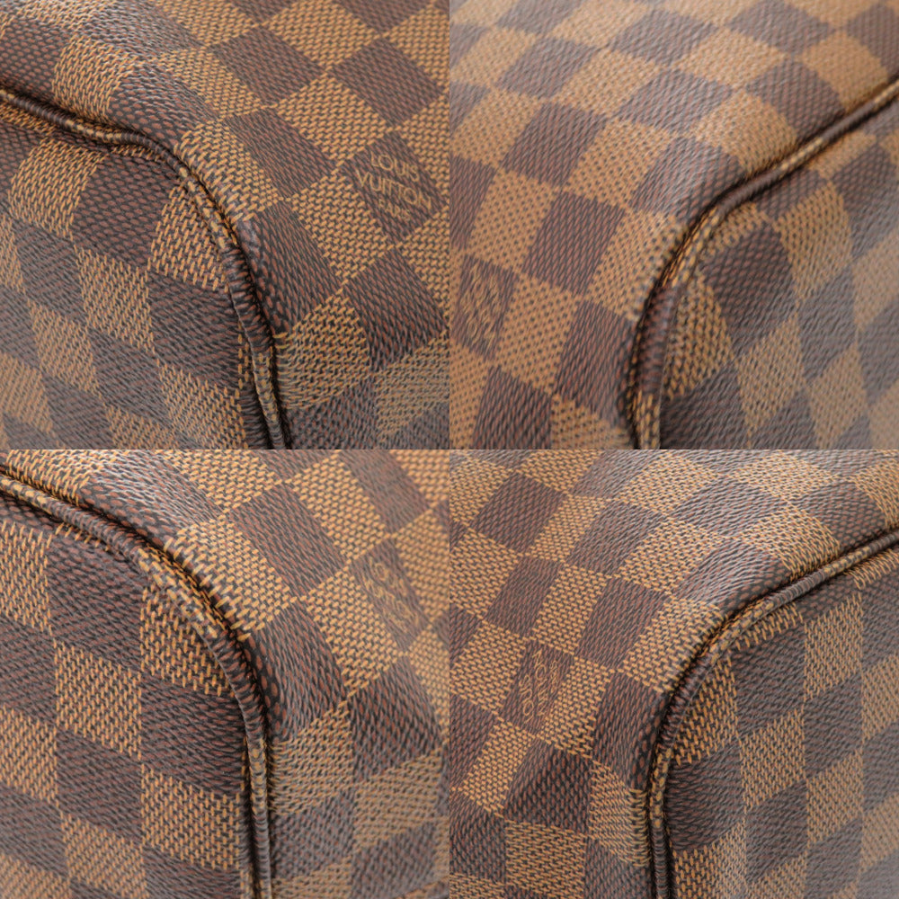 Louis Vuitton Tote Bag N51105 Damier Canvas Brown Damier Neverfull Mm Women Used Authentic