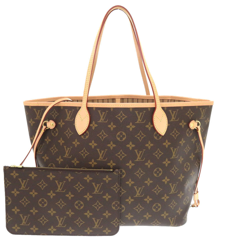 Louis Vuitton Tote Bag M40995 Monogram Canvas Brown Monogram New Neverfull Mm Women Used Authentic