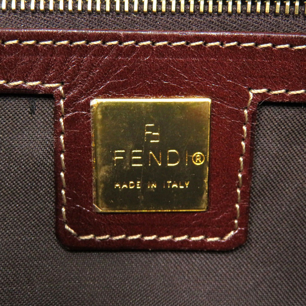 Fendi Handbag 2408264 Coated Canvas Brown Zucchino Mamma Bucket Women Used Authentic