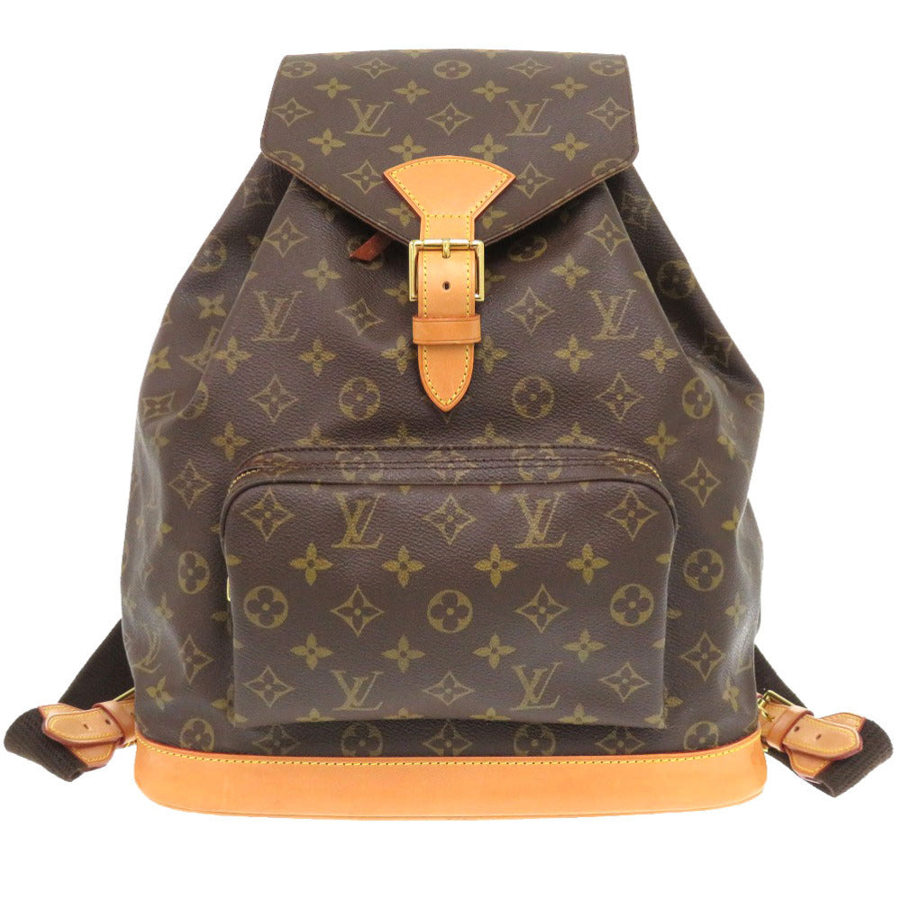 Louis Vuitton Backpack M51135 Monogram Canvas Brown Monogram Montsouris Gm Women Used Authentic