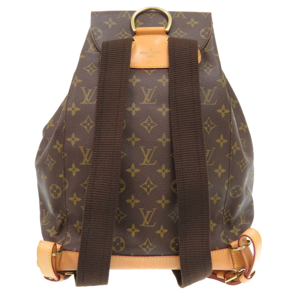 Louis Vuitton Backpack M51135 Monogram Canvas Brown Monogram Montsouris Gm Women Used Authentic