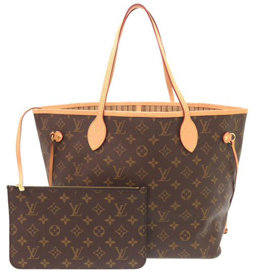 Louis Vuitton Tote Bag M40995 Monogram Canvas Brown Monogram New Neverfull Mm Women Used Authentic