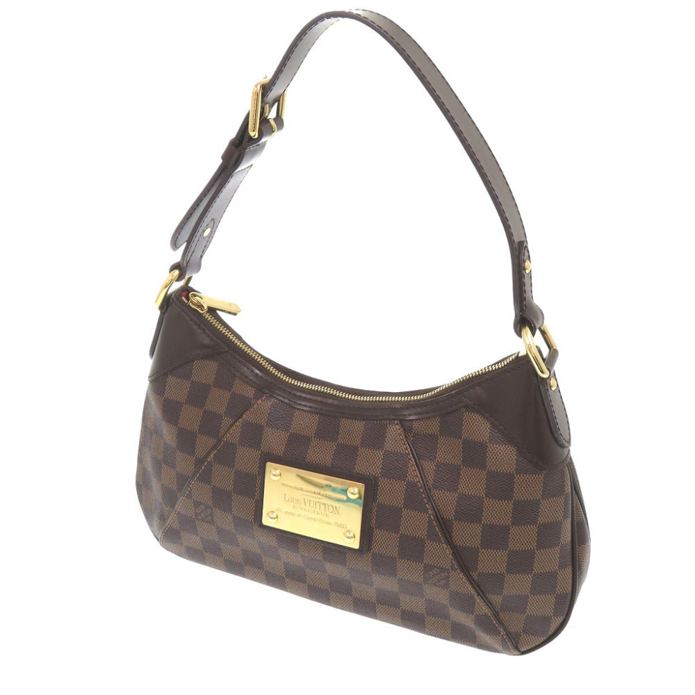 Louis Vuitton Shoulder Bag N48180 Damier Canvas Ebene Damier Thames Pm Women Used Authentic