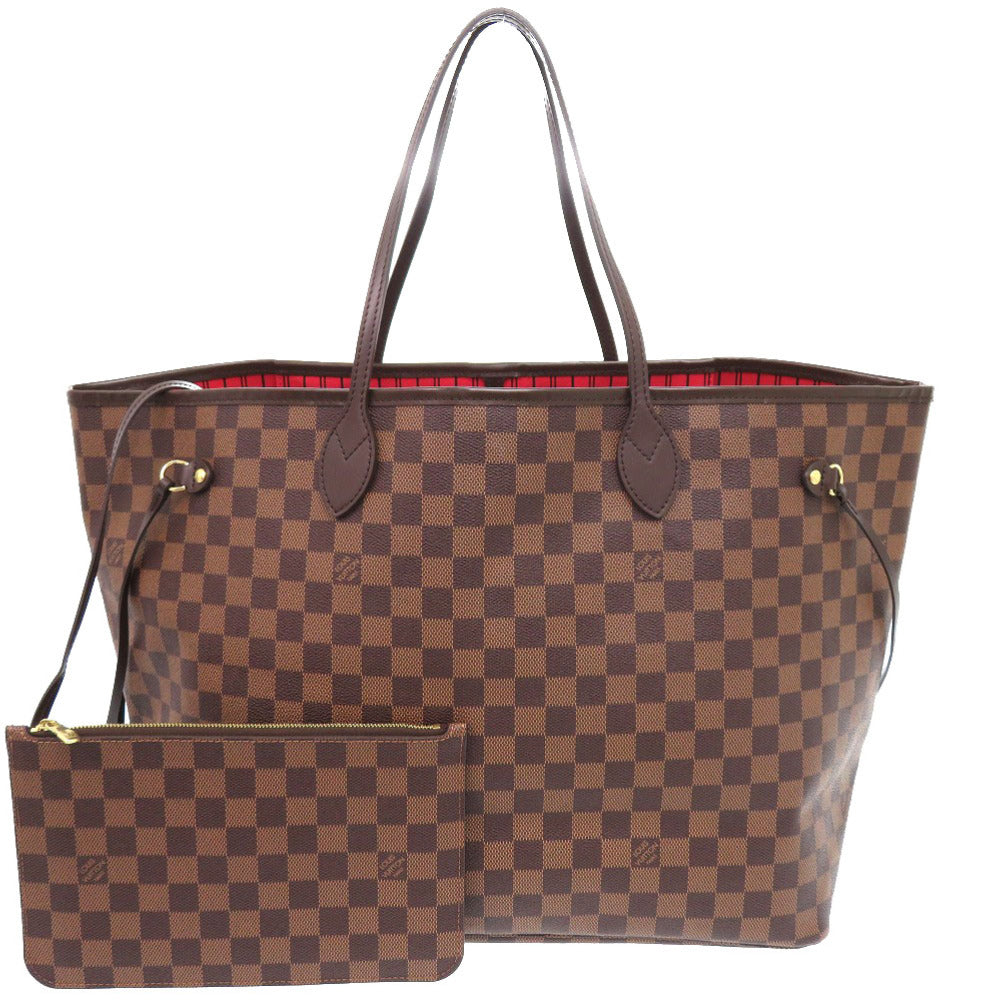 Louis Vuitton Tote Bag N41357 Damier Canvas Brown Damier New Neverfull Gm Women Used Authentic