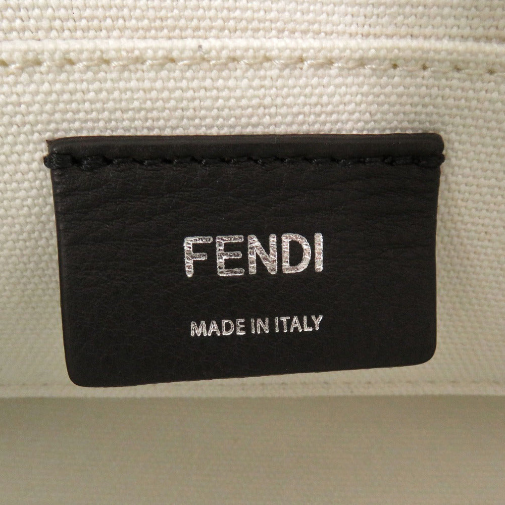 Fendi Handbag 8 Bs067 Anvg Canvas, Leather White By The Way Small Women Used Authentic