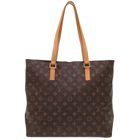 Louis Vuitton Tote Bag M51151 Monogram Canvas Brown Monogram Cabas Mezzo Women Used Authentic