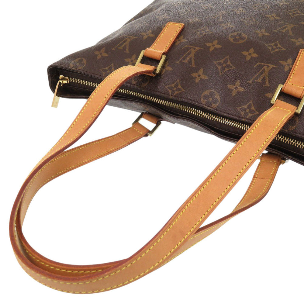 Louis Vuitton Tote Bag M51151 Monogram Canvas Brown Monogram Cabas Mezzo Women Used Authentic