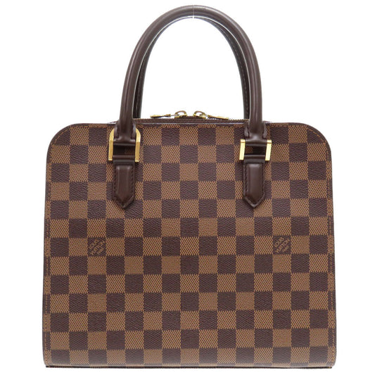 Louis Vuitton Handbag N51155 Damier Canvas Brown Damier Triana Women Used Authentic