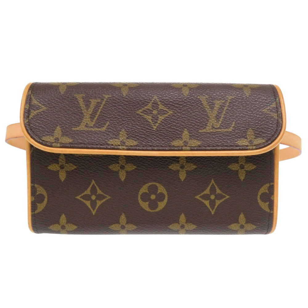 Louis Vuitton Waist Bag M51855 Monogram Canvas Brown Monogram Pochette Florentine Women Used Authentic