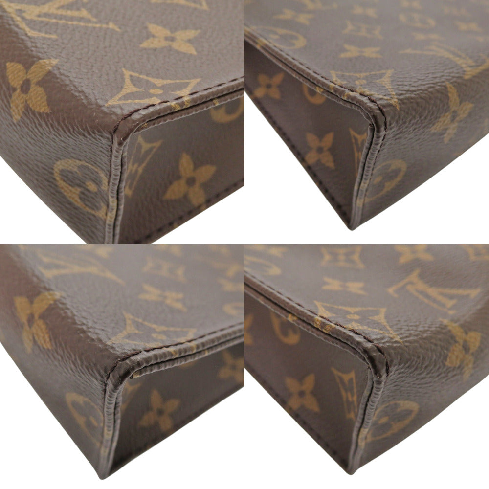 Louis Vuitton Clutch Bag M47542 Monogram Canvas Brown Monogram Poche Toilette26 Women Used Authentic