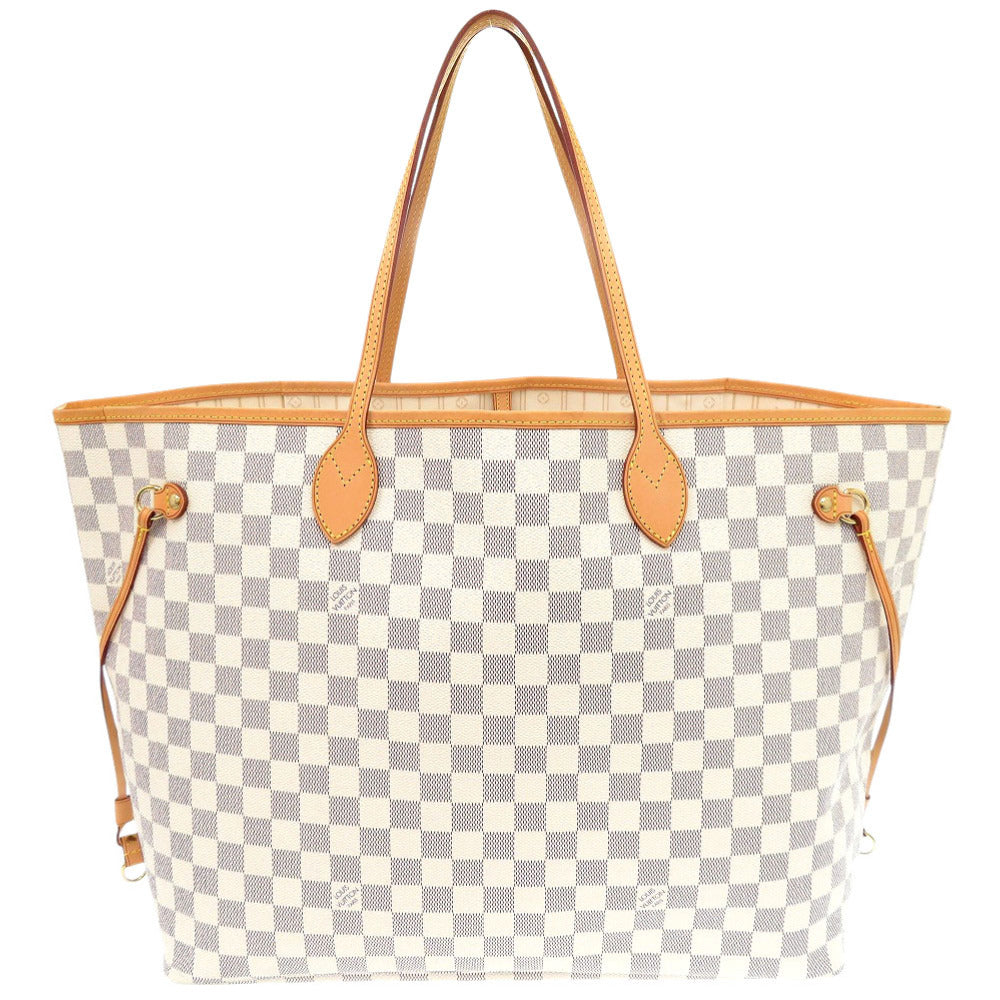 Louis Vuitton Tote Bag N51108 Damier Azur Canvas White Damier Azur Neverfull Gm Women Used Authentic