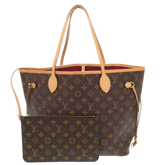 Louis Vuitton Tote Bag M41178 Monogram Canvas Fuchsia Monogram Neverfull Mm Women Used Authentic