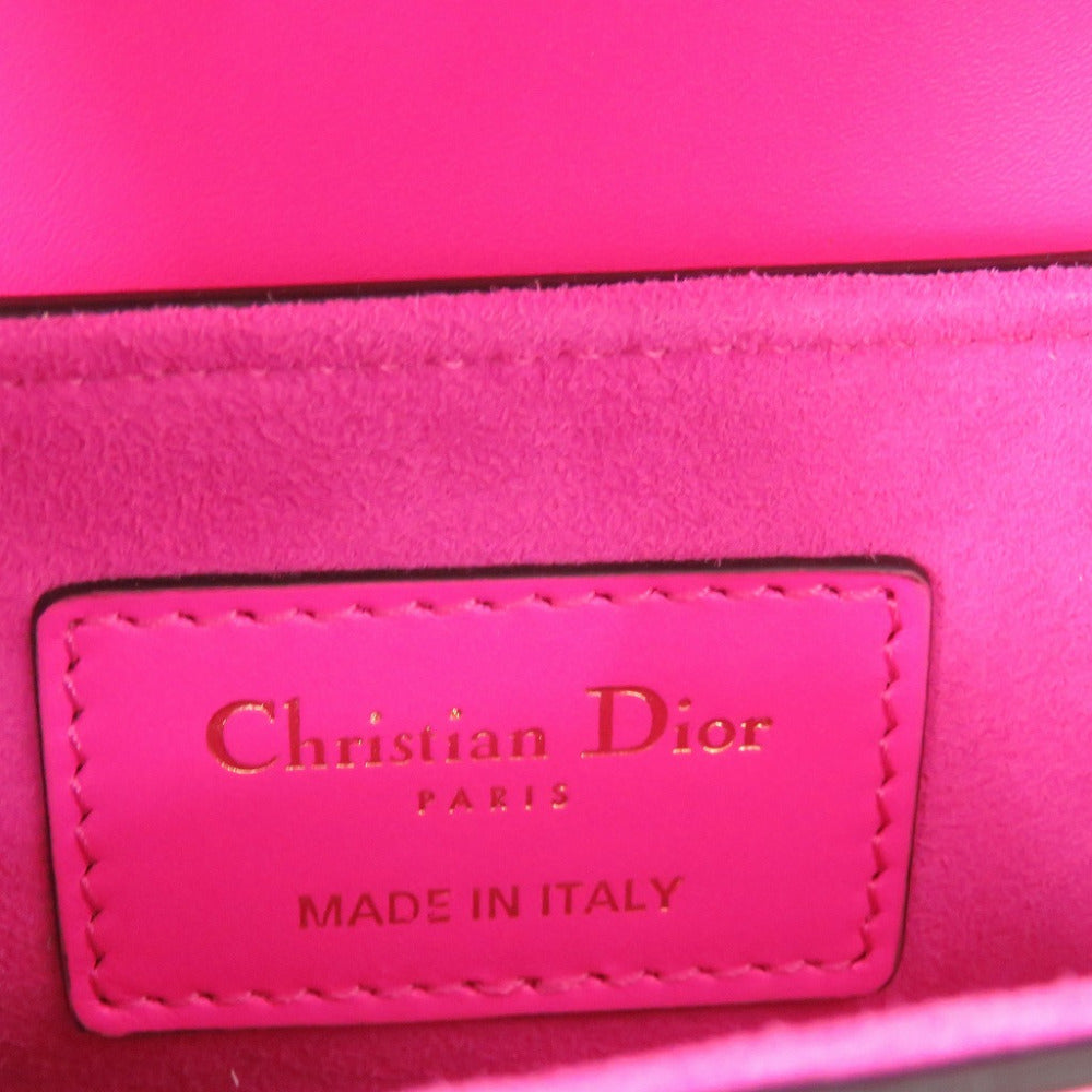 Christian Dior Handbag Leather Passion Pink Saddle Bag Women Used Authentic