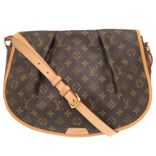 Louis Vuitton Shoulder Bag M40473 Monogram Canvas Brown Monogram Menil Montan Mm Women Used Authentic