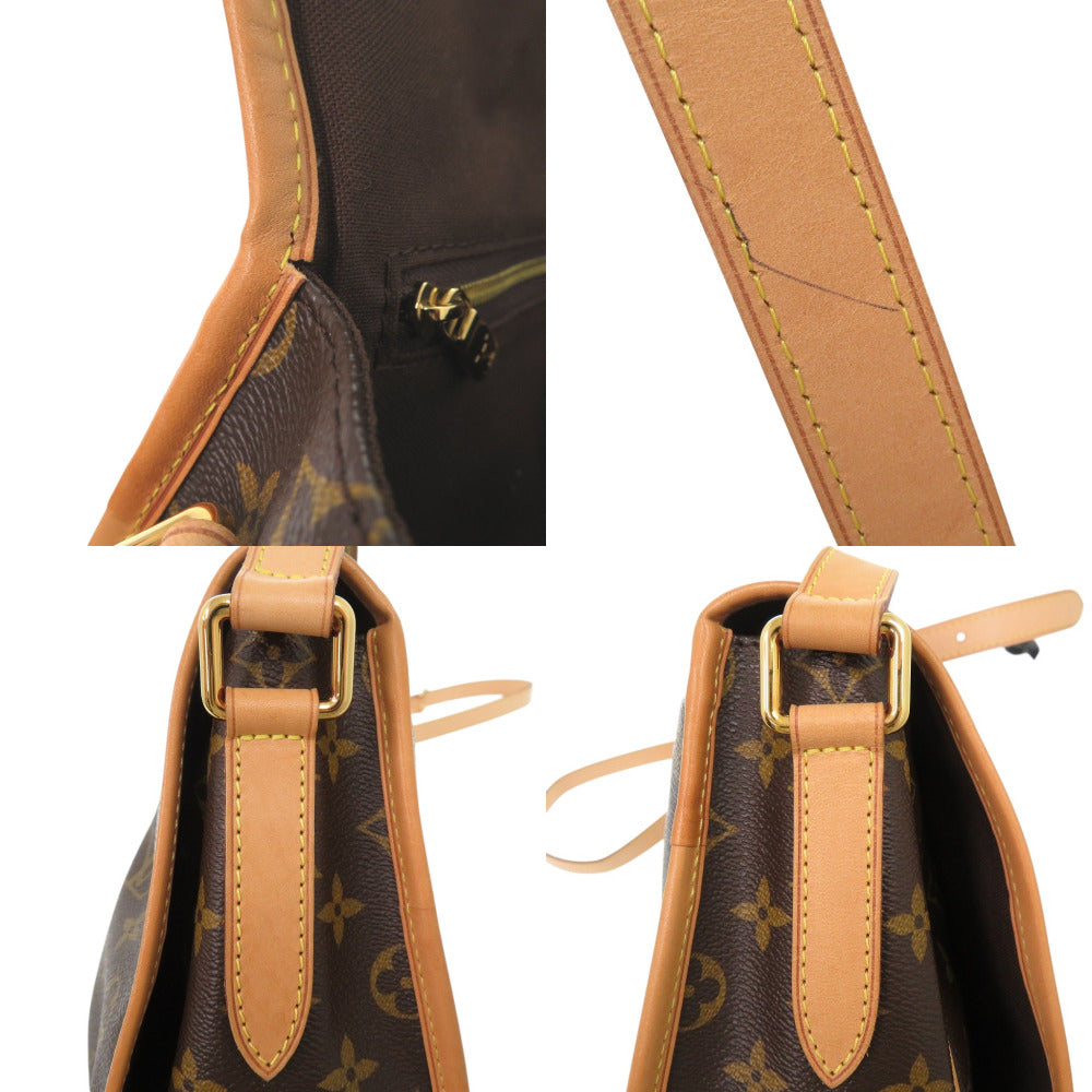 Louis Vuitton Shoulder Bag M40473 Monogram Canvas Brown Monogram Menil Montan Mm Women Used Authentic