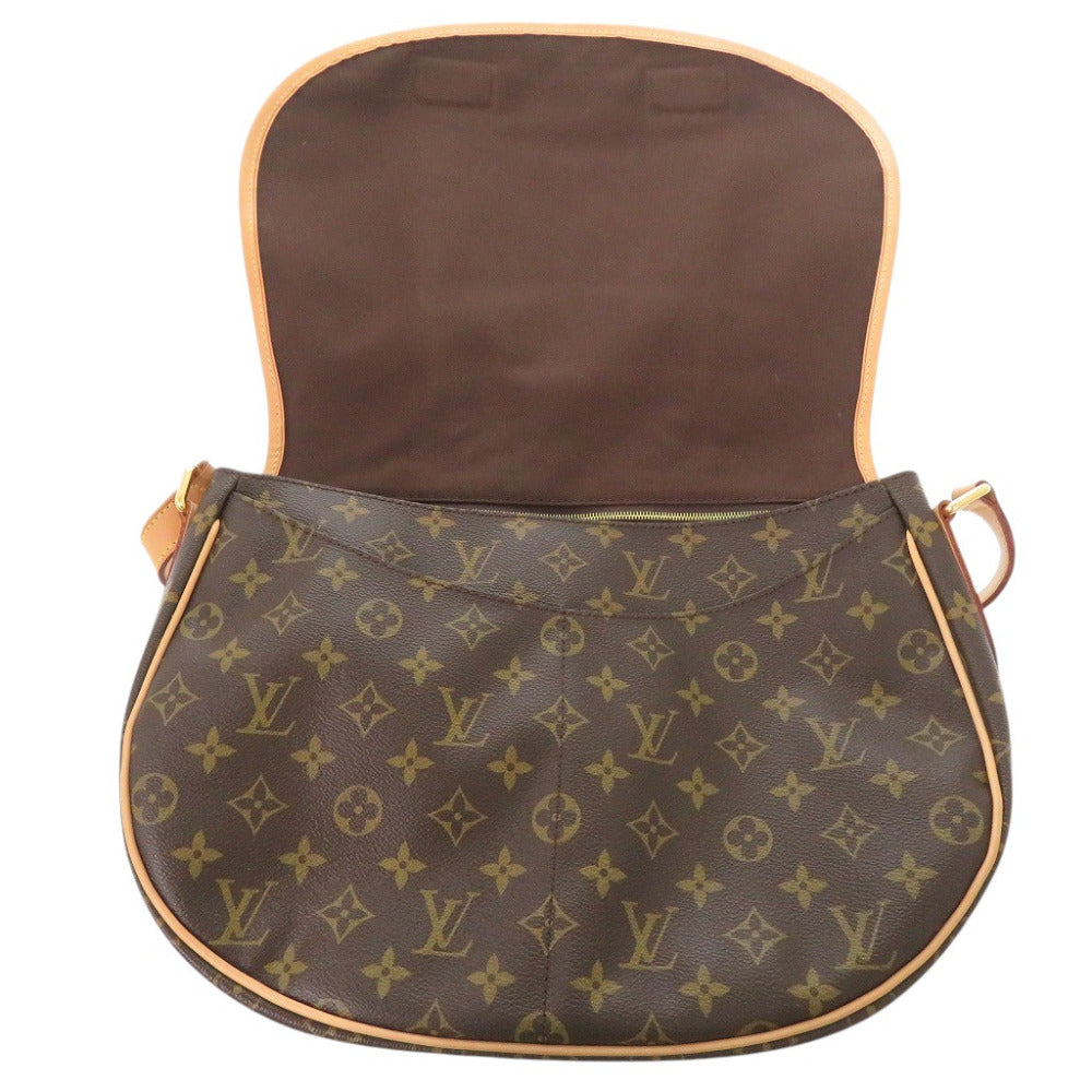 Louis Vuitton Shoulder Bag M40473 Monogram Canvas Brown Monogram Menil Montan Mm Women Used Authentic