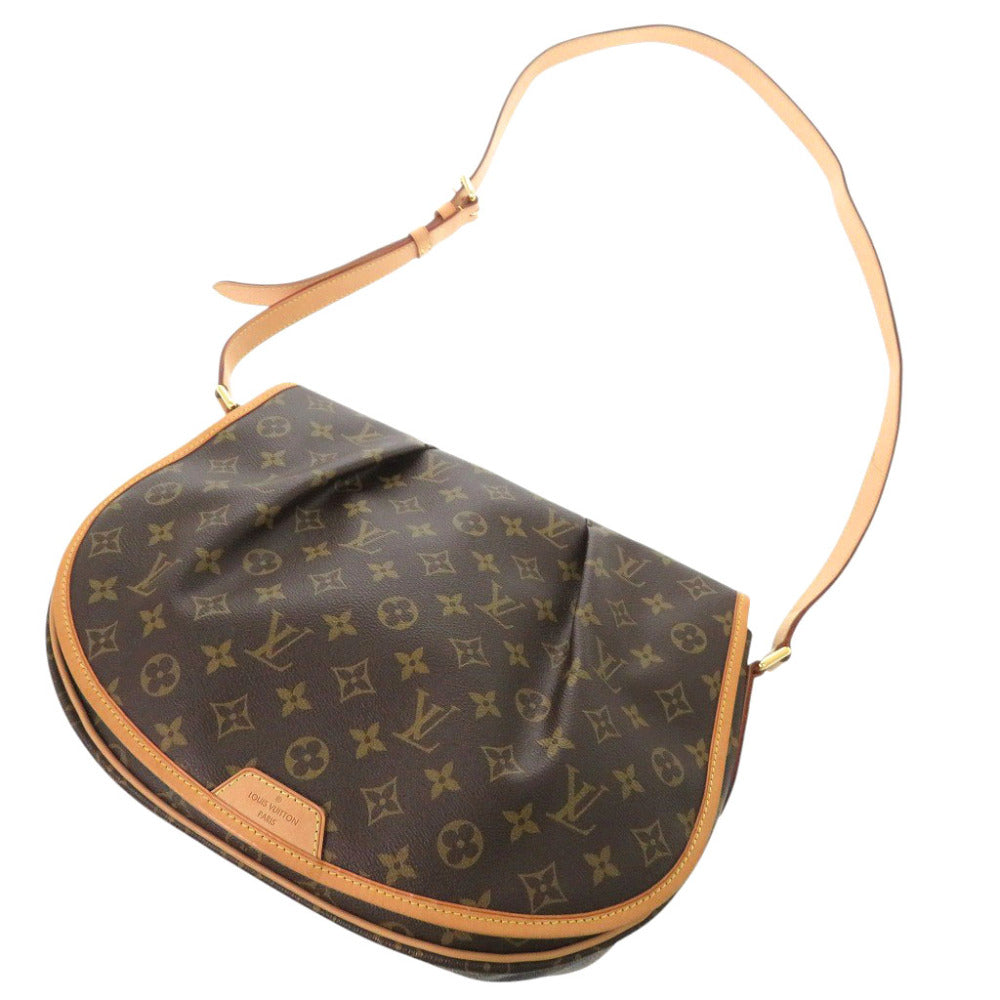 Louis Vuitton Shoulder Bag M40473 Monogram Canvas Brown Monogram Menil Montan Mm Women Used Authentic