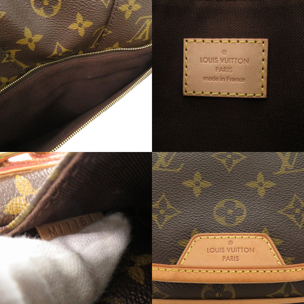 Louis Vuitton Shoulder Bag M40473 Monogram Canvas Brown Monogram Menil Montan Mm Women Used Authentic