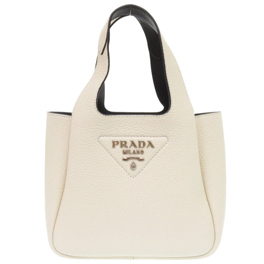 Prada Handbag 1 Ba349 Leather White Vitello Dyno Soft Mini