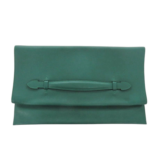 Hermes Clutch Bag Evercolor Malachite Pre Pla 33 Mens Used Authentic