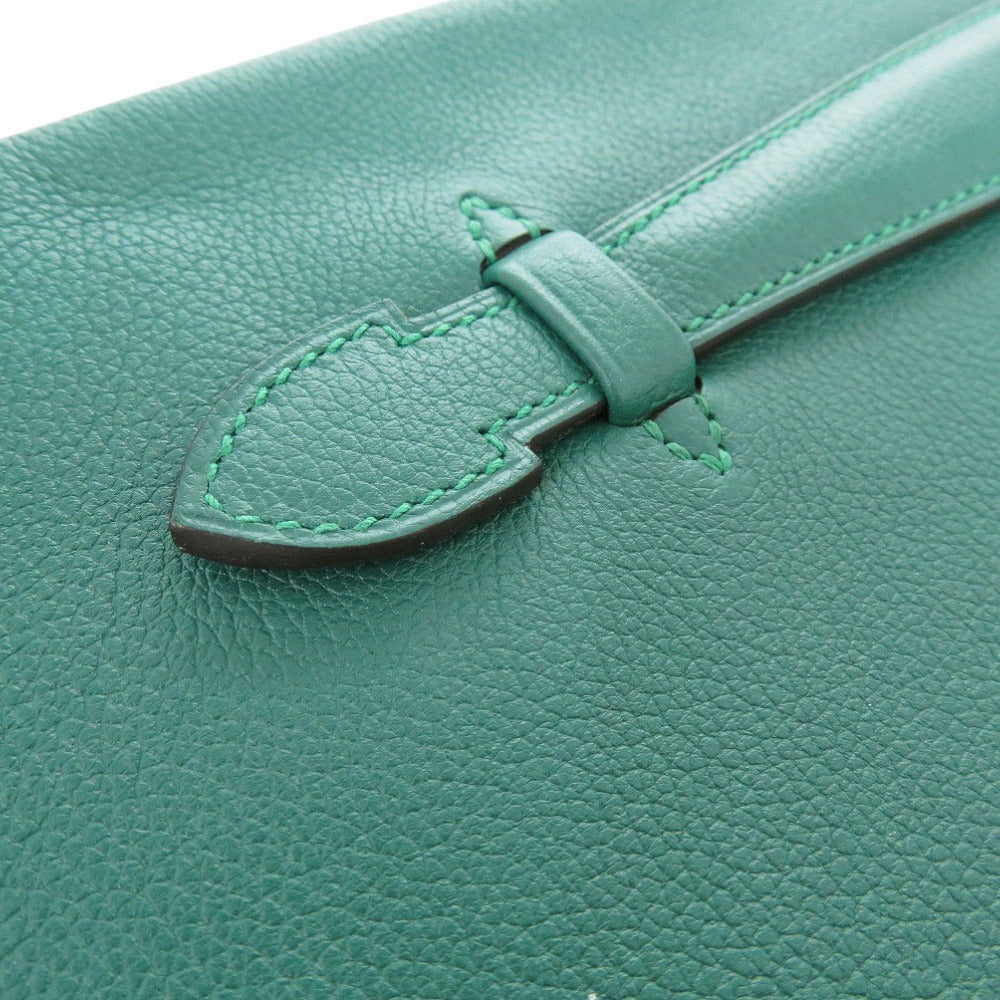 Hermes Clutch Bag Evercolor Malachite Pre Pla 33 Mens Used Authentic