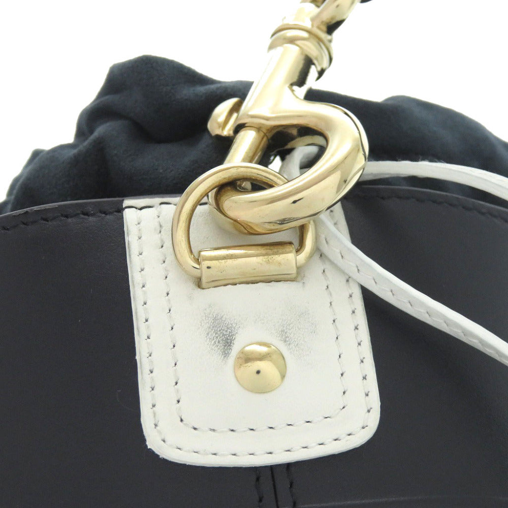 Christian Dior Handbag S6250 Osgq Leather Navy Vibe Micro Bucket 2 Way Bag Women Used Authentic