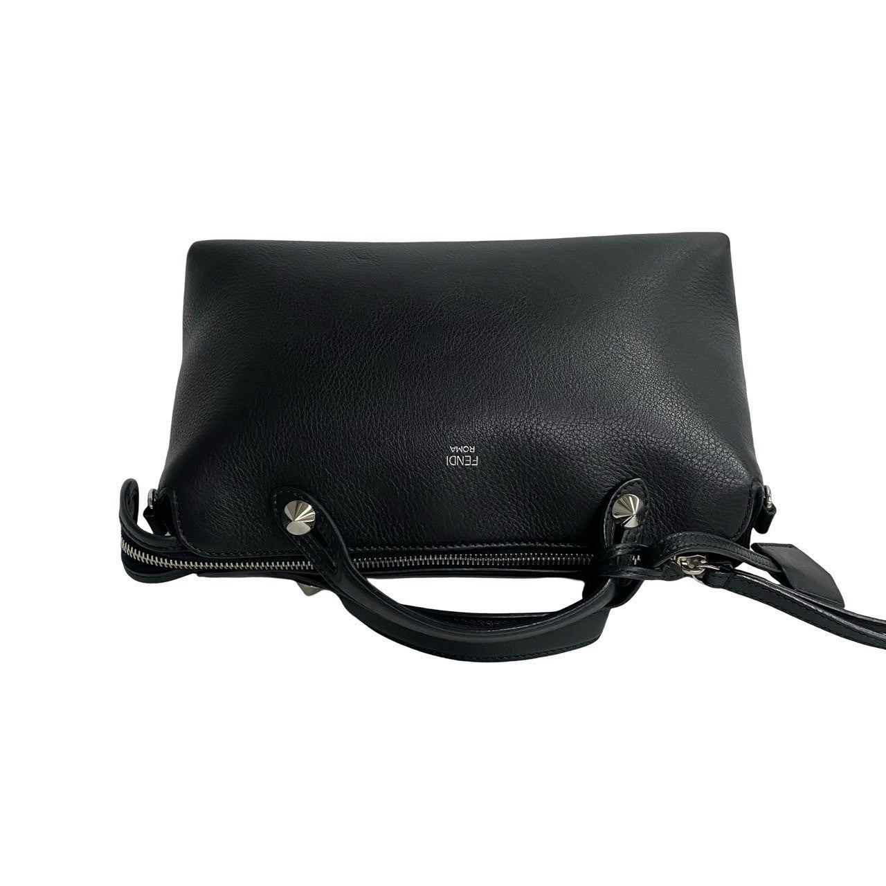 Fendi Shoulder Bag Leather Black By The Way Women Used Authentic