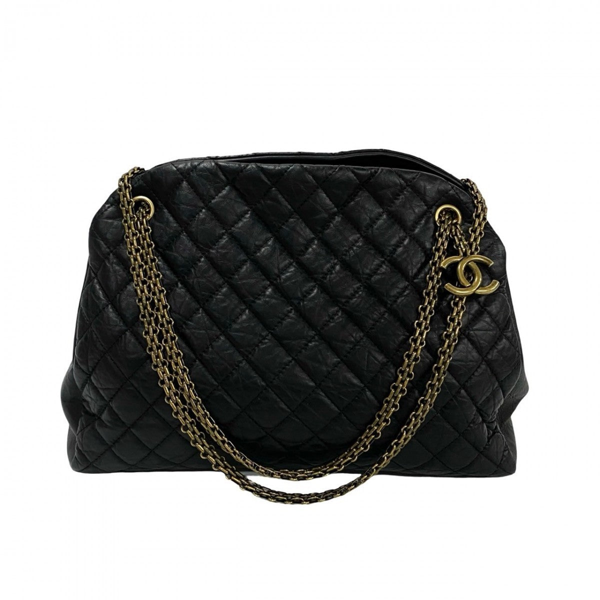 Chanel Shoulder Bag Leather Black Mademoiselle