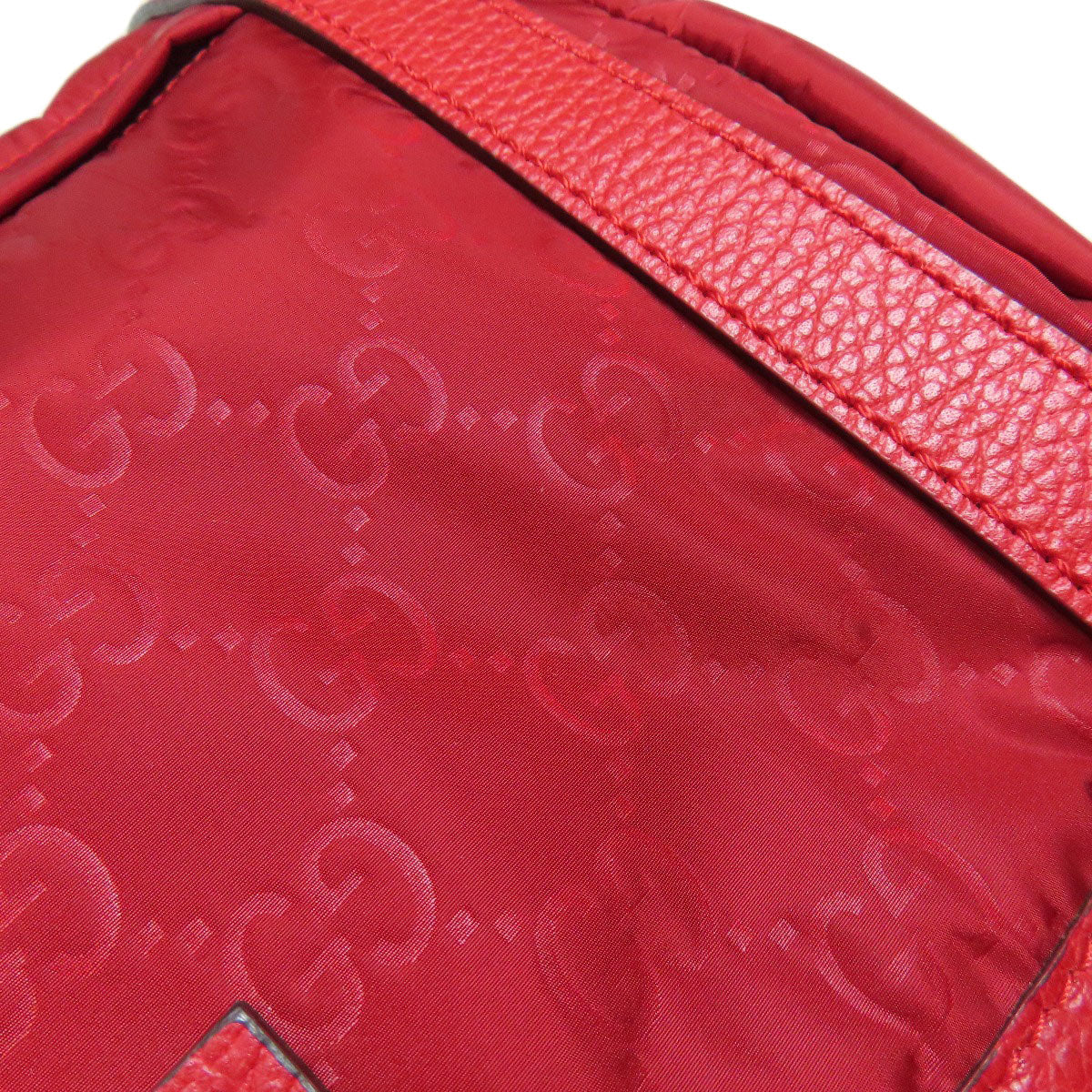 Gucci Backpack 510336 Nylon Red Outlet Gg Women Used Authentic