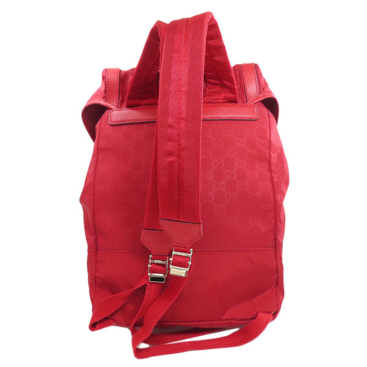 Gucci Backpack 510336 Nylon Red Outlet Gg Women Used Authentic