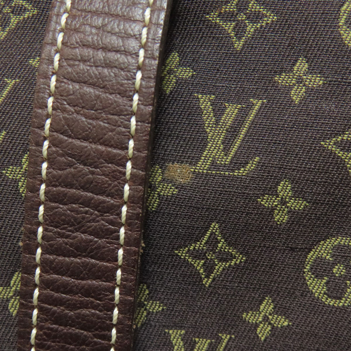 Louis Vuitton Shoulder Bag M95227 Monogram Mini Run Brown Saumur 30 Women Used Authentic