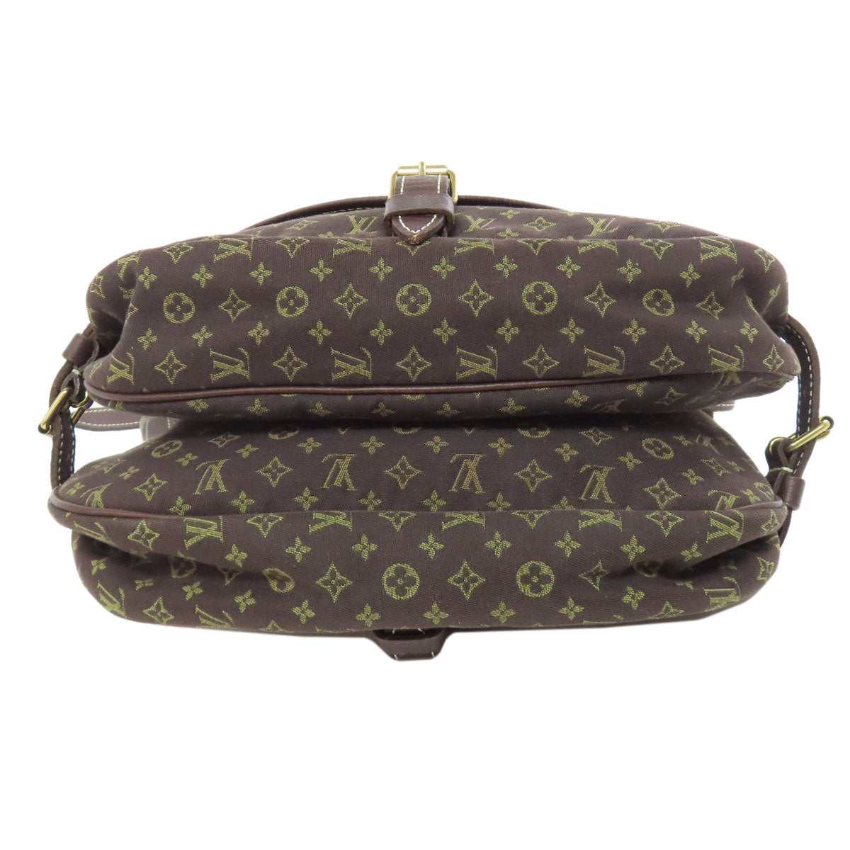 Louis Vuitton Shoulder Bag M95227 Monogram Mini Run Brown Saumur 30 Women Used Authentic