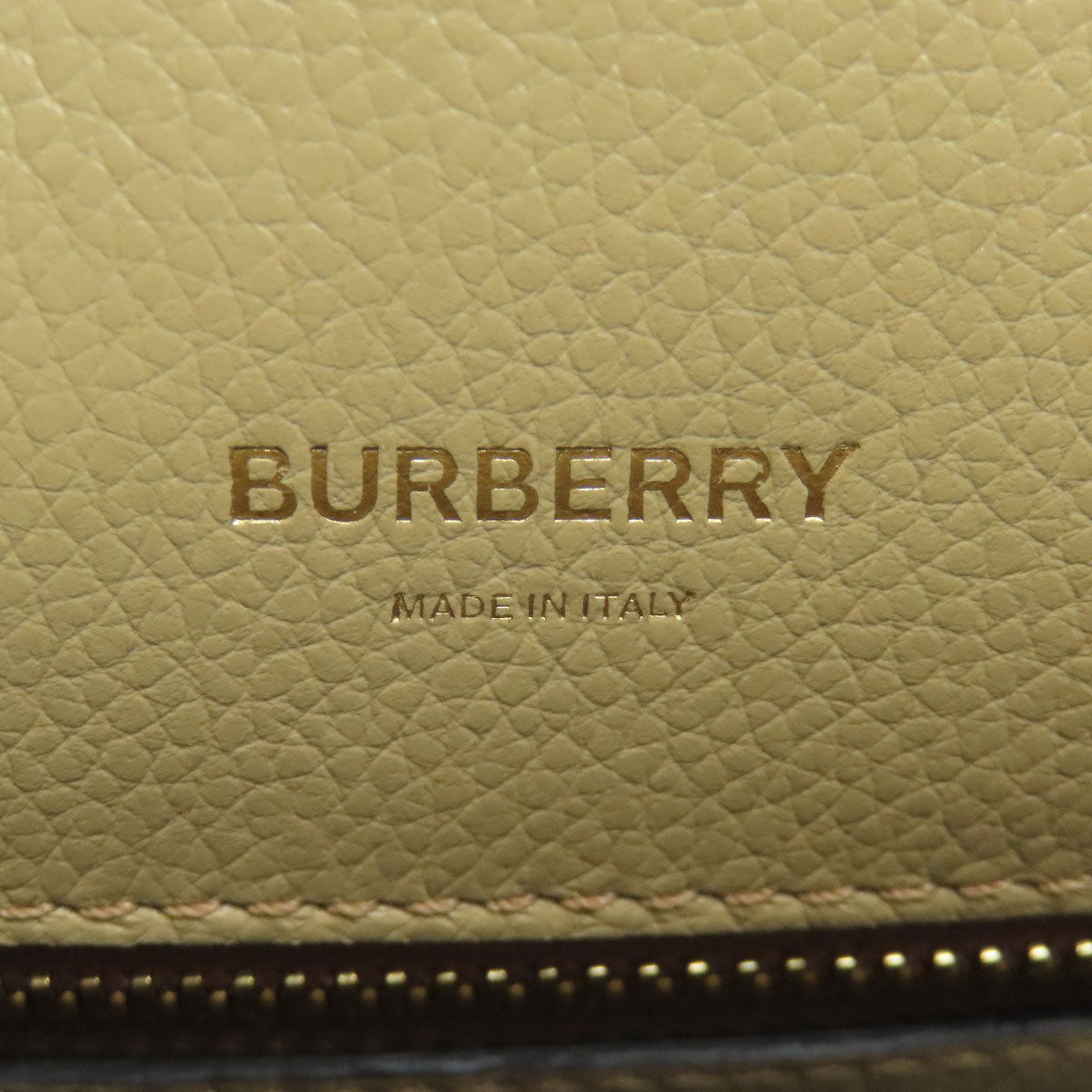 Burberry Handbag Calfskin Beige 2 Way