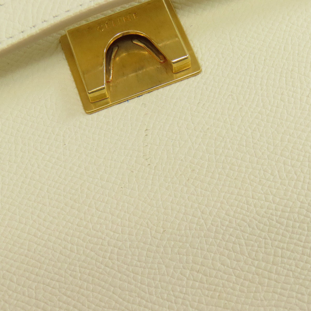 Celine Handbag Leather White Belt Bag 2 Way