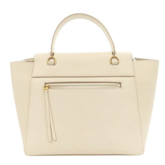 Celine Handbag Leather White Belt Bag 2 Way