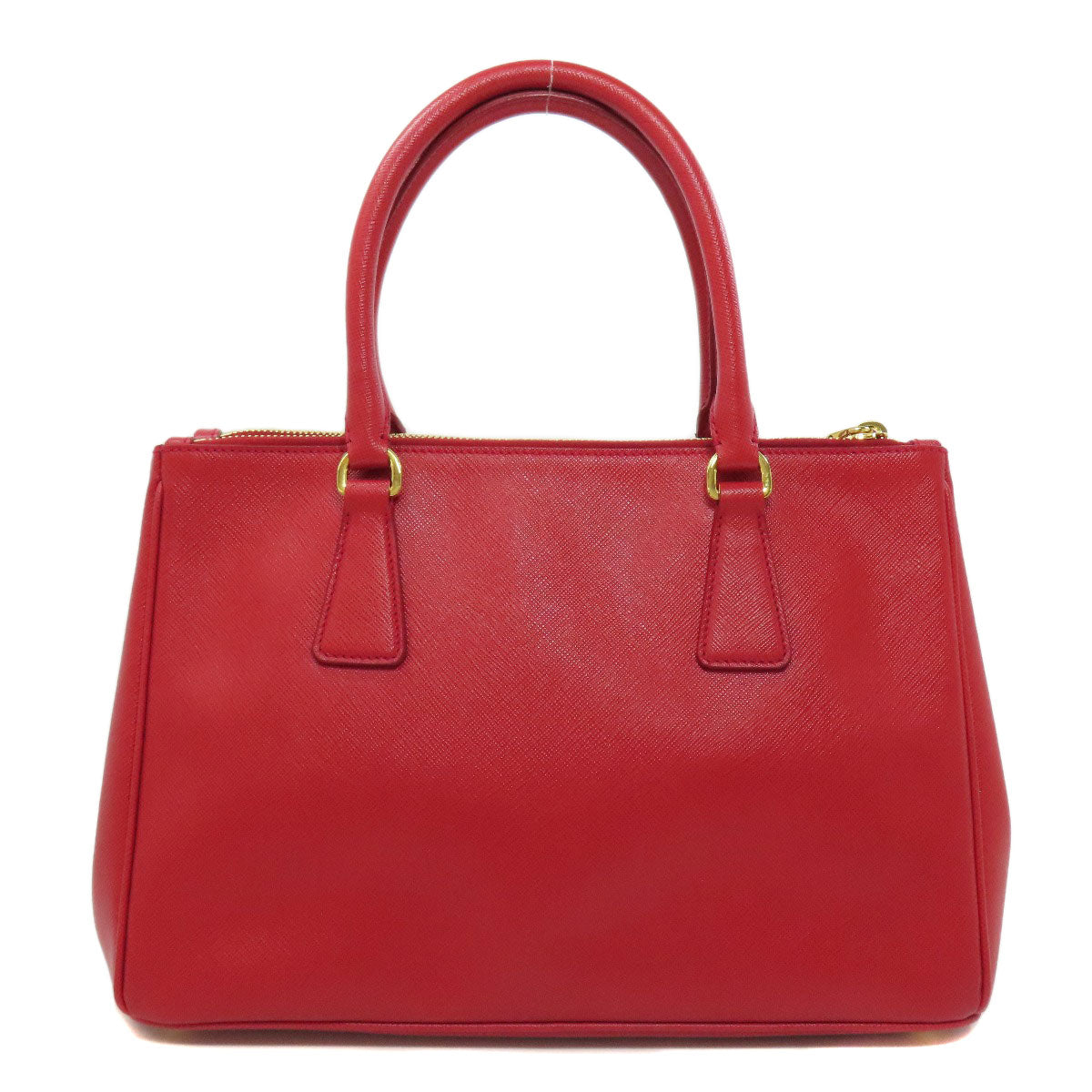 Prada Handbag Bn1801 Safiano Red Galleria 2 Way Women Used Authentic