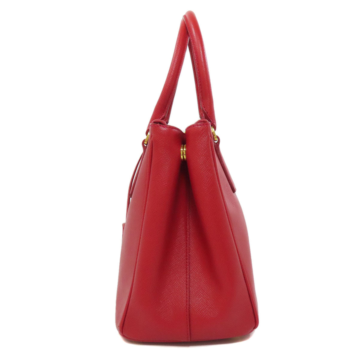 Prada Handbag Bn1801 Safiano Red Galleria 2 Way Women Used Authentic