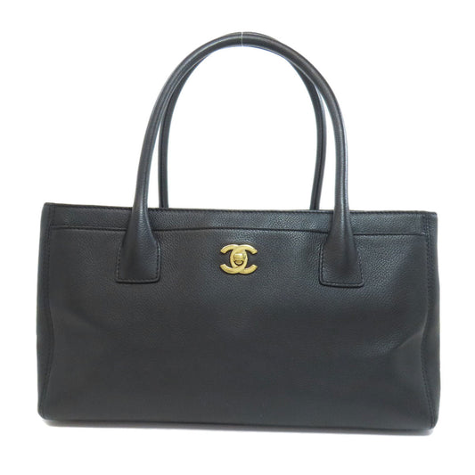 Chanel Tote Bag Calfskin Black Executive Tote Gold Metal