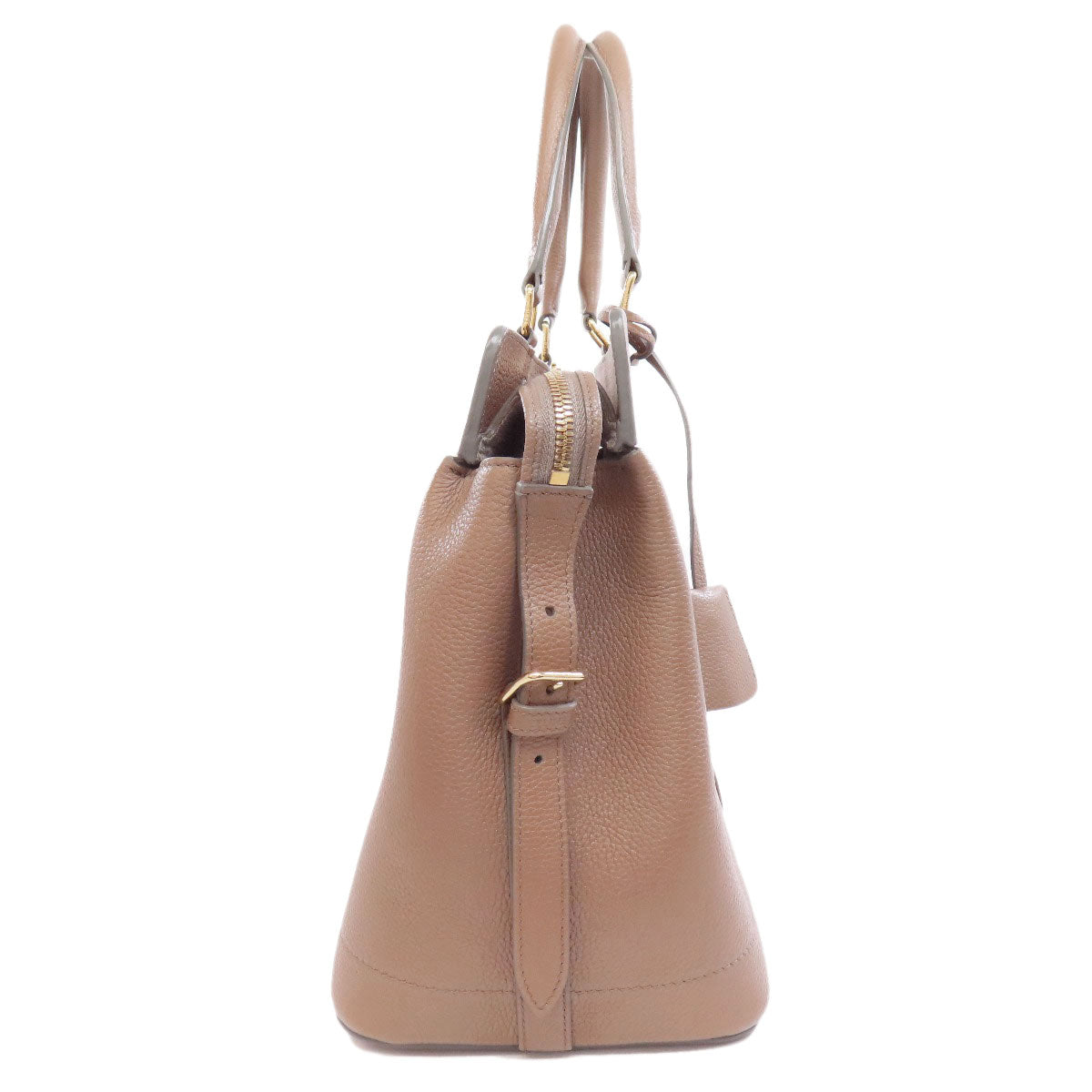 Celine Tote Bag Leather Beige Caba De France Medium 2 Way