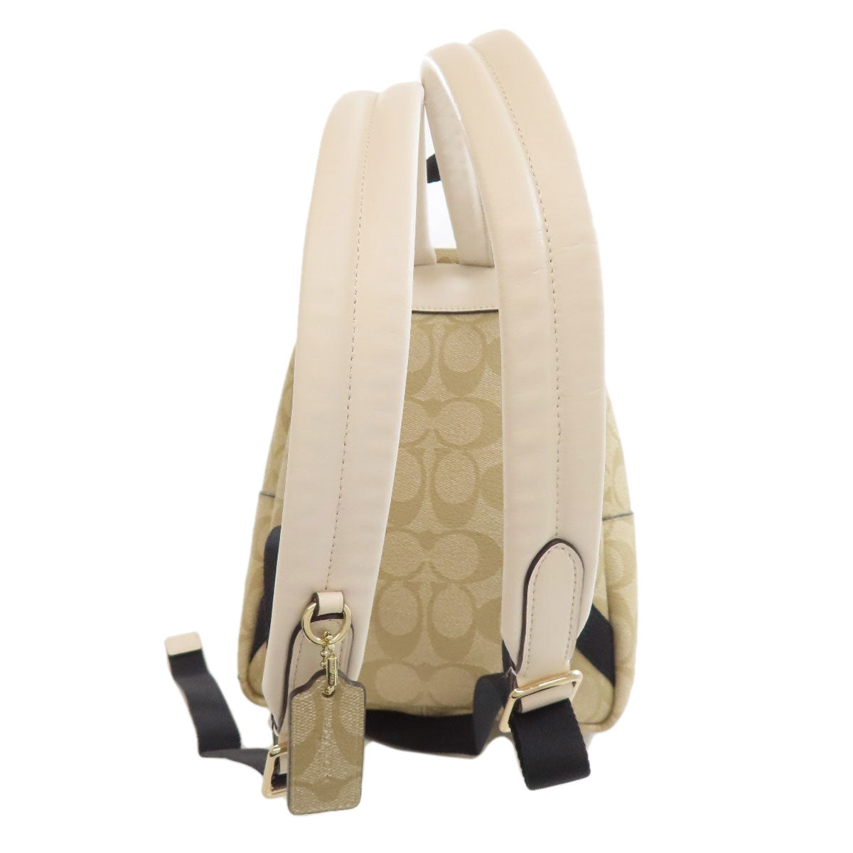 Coach Backpack F20909 Pvc Beige Stickers, Patches, Signature Women Used Authentic