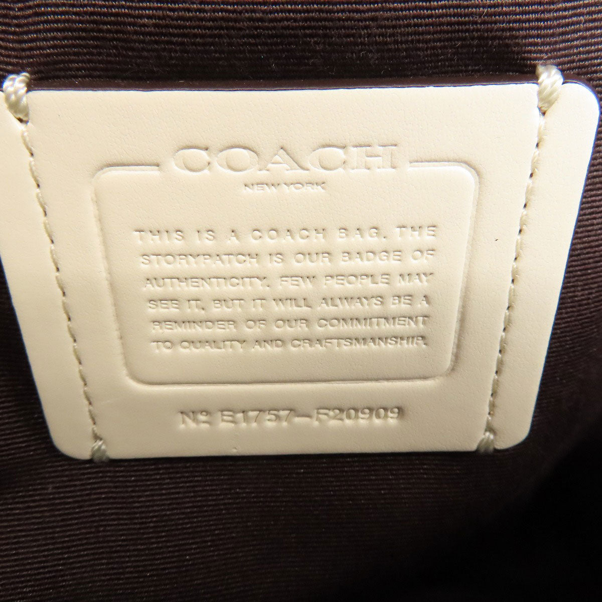 Coach Backpack F20909 Pvc Beige Stickers, Patches, Signature Women Used Authentic