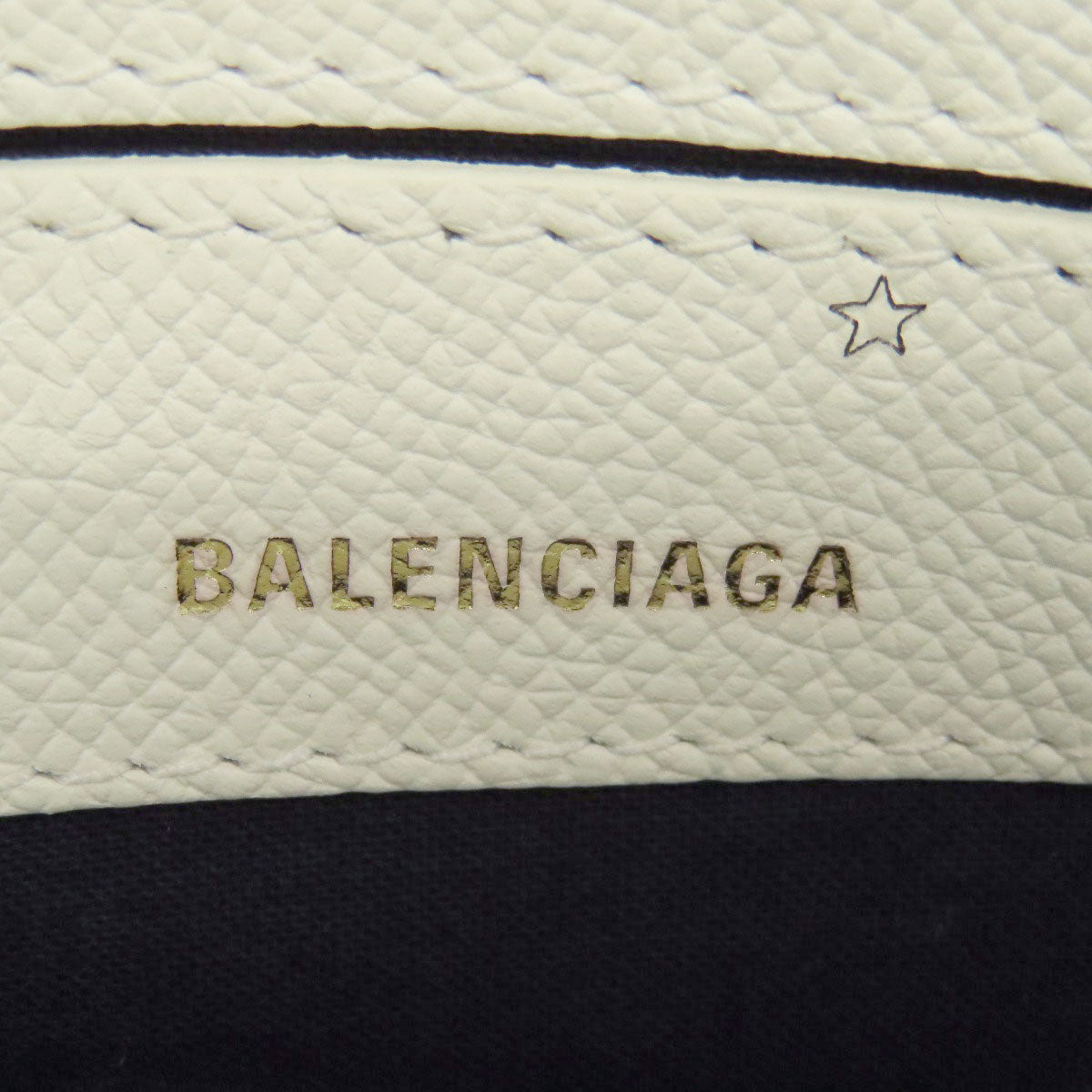 Balenciaga Handbag 550646 Leather White Ville Top Handle Xxs 2 Way Women Used Authentic