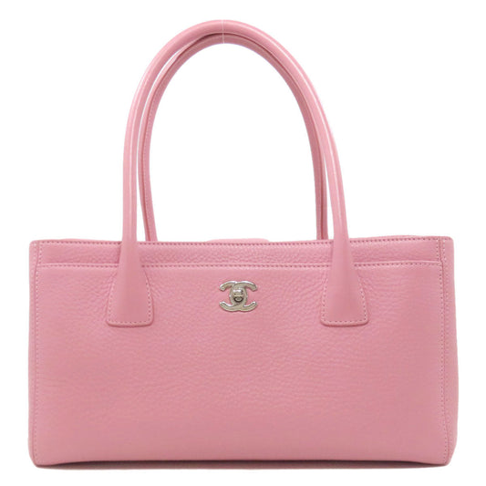 Chanel Tote Bag Calfskin Pink Executive Tote Silver Metal