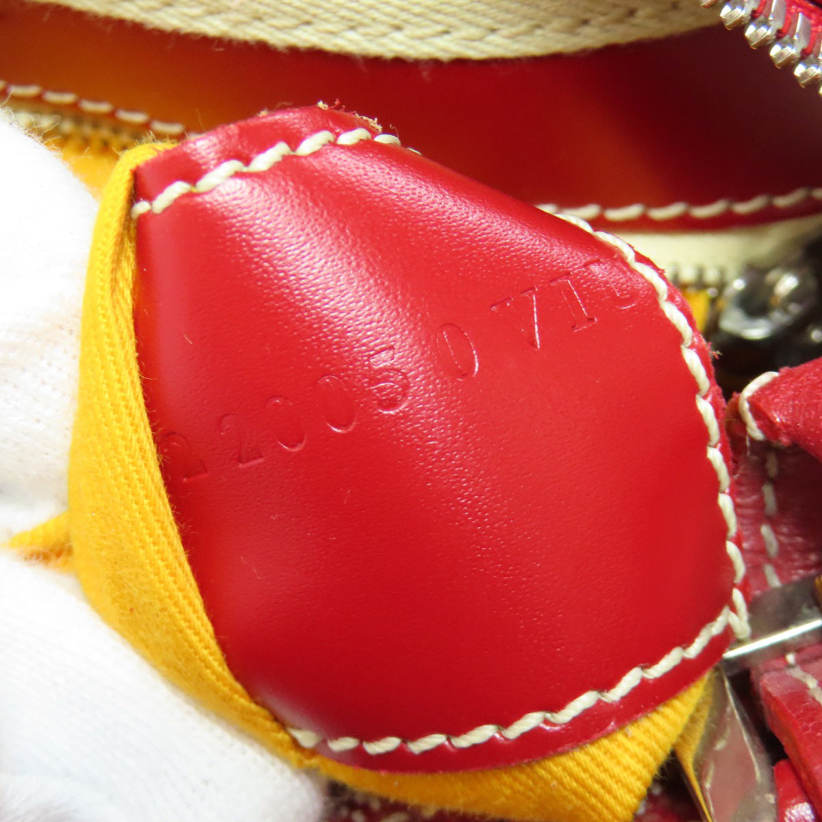 Goyard Boston Duffel Bag Coated Canvas Red Croix Jules 40 Women Used Authentic