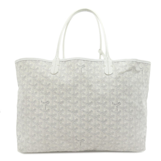 Goyard Tote Bag Coated Canvas White Saint Louis Pm Women Used Authentic