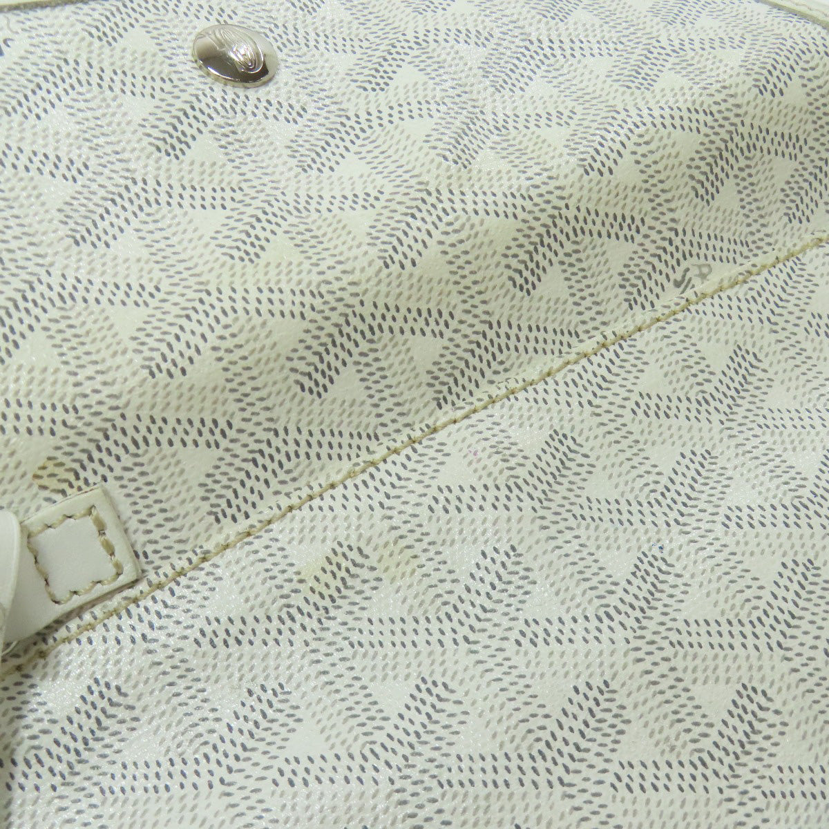 Goyard Tote Bag Coated Canvas White Saint Louis Pm Women Used Authentic