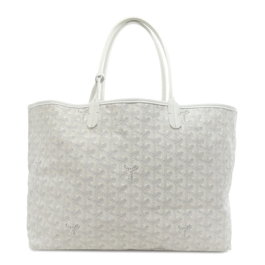 Goyard Tote Bag Coated Canvas White Saint Louis Pm Women Used Authentic