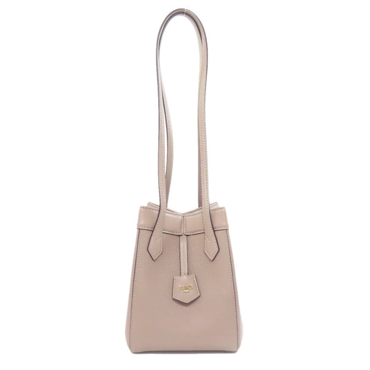 Fendi Shoulder Bag Calfskin Gray Origami Mini