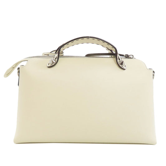 Fendi Handbag Calfskin White By The Way 2 Way